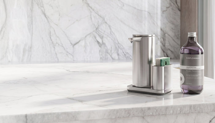 Simplehuman's Sensor Pump Dish is compatible with their Liquid Dish Soap.