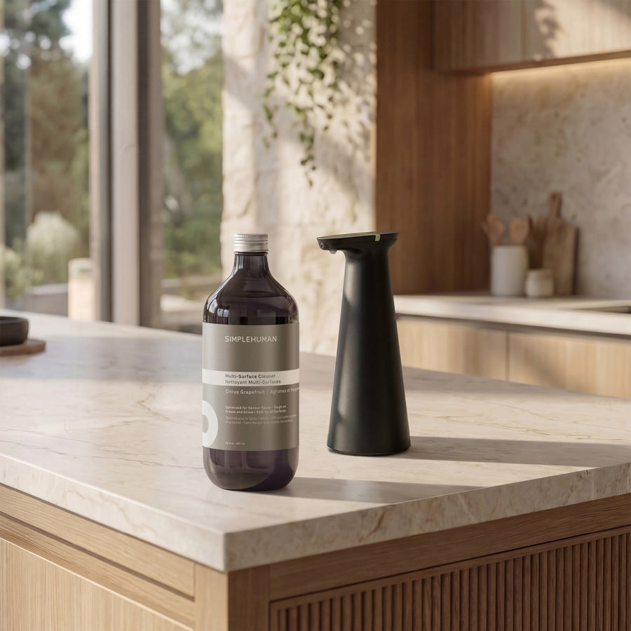 Simplehuman's Sensor Spray with Multi-Surface Cleaner Refill Bottle. 