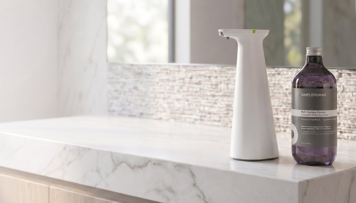 Simplehuman's Sensor Spray works compatibly with the Refill Bottle Cleaners.